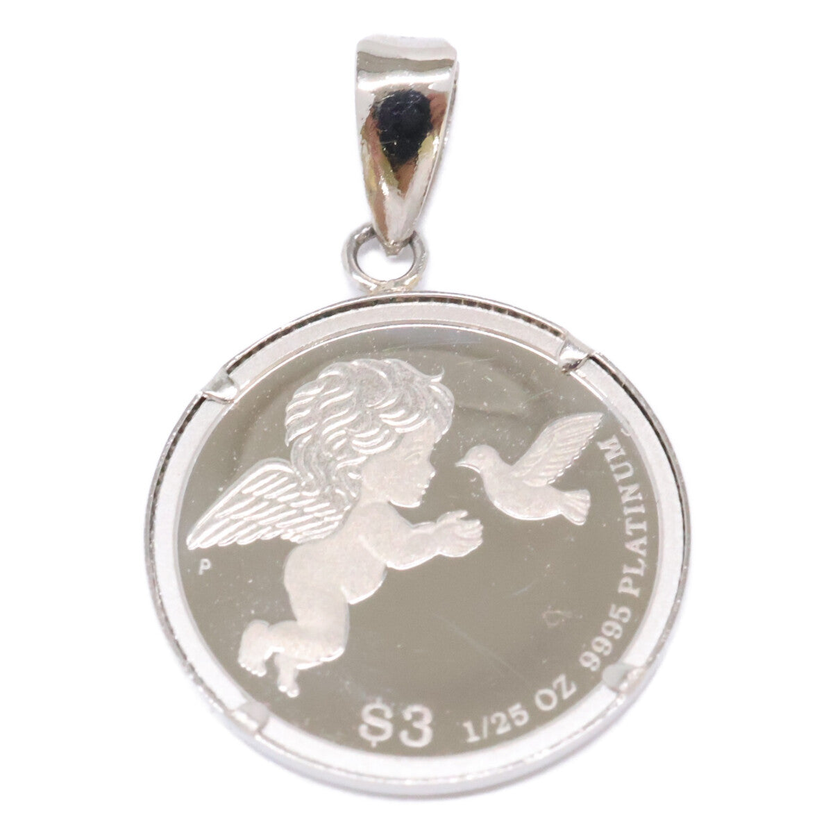 GSTV ジーエスティーブイ 【新品同様】TUVALU 2022 1/25oz 9995 PLATINUM ツバルエンジェル コイン ペンダントトップ
