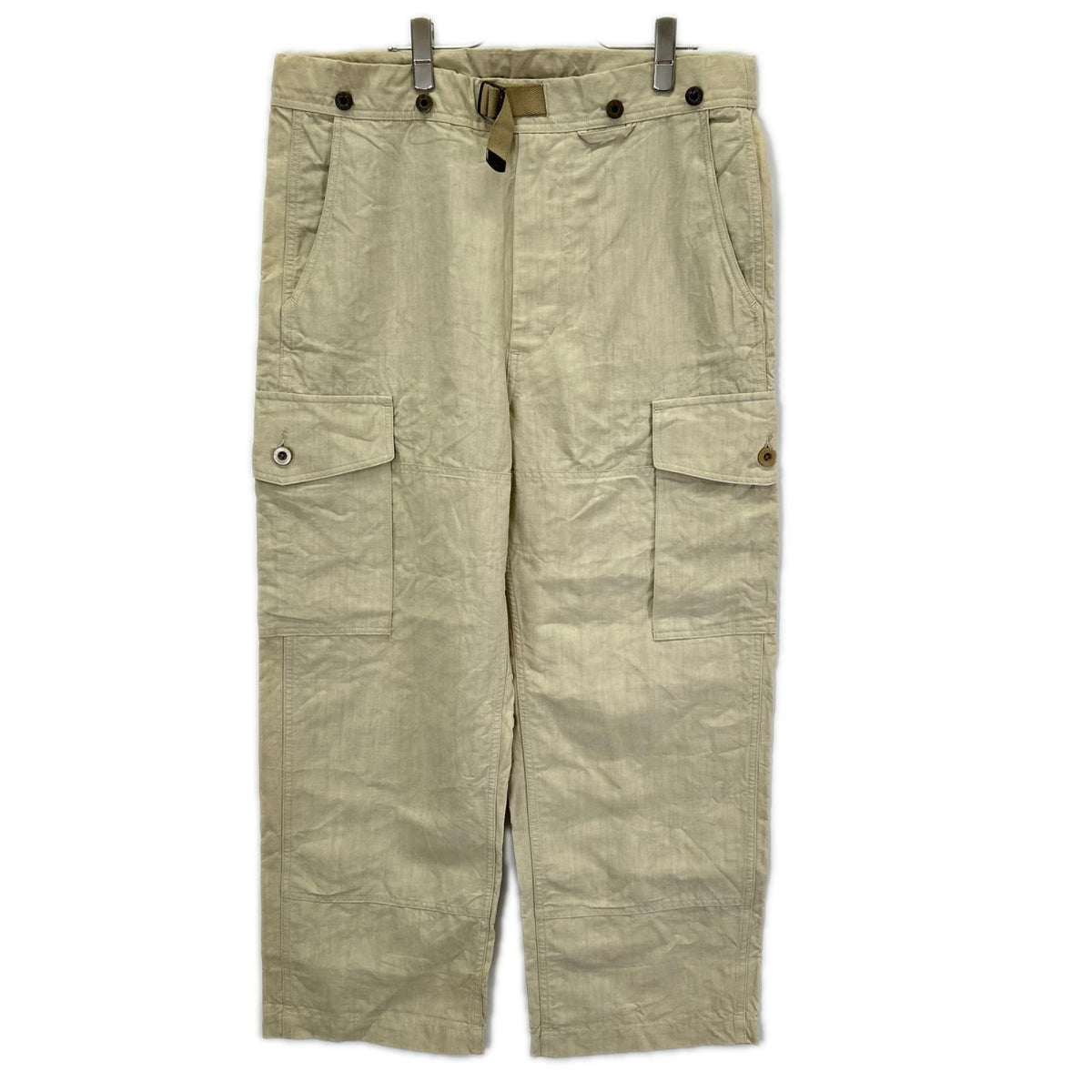 NIGEL CABOURN ナイジェルケーボン 8040ー00ー50007 リネン ワイドカーゴパンツ ボトムス