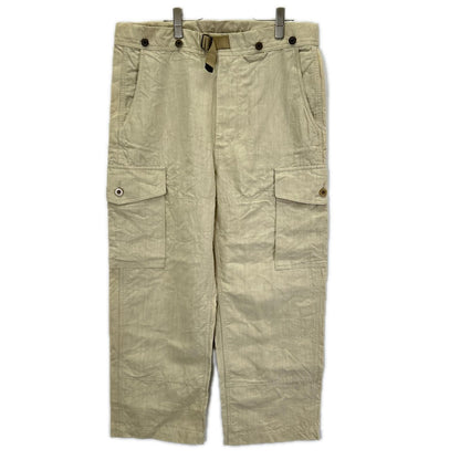 NIGEL CABOURN ナイジェルケーボン 8040ー00ー50007 リネン ワイドカーゴパンツ ボトムス