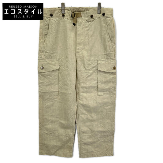 NIGEL CABOURN ナイジェルケーボン 8040ー00ー50007 リネン ワイドカーゴパンツ ボトムス