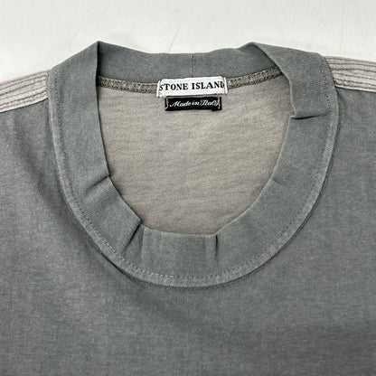 STONE ISLAND ストーンアイランド 38152F46/1250 グレー 20th Taping Tee ロゴ半袖Tシャツ トップス