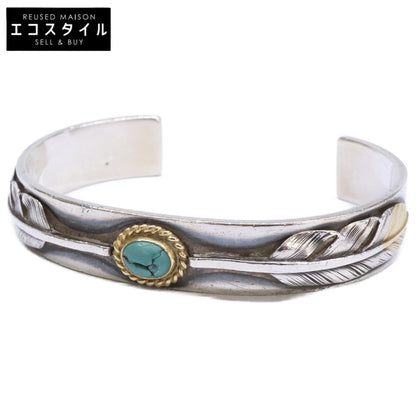 WASHIMITARO 鷲見太郎 M plain bangle 12mm 6x8 K18 cup turquoise 6x8 S feather K18 top 01 S feather K18 top 02 フェザー ターコイズ バングル