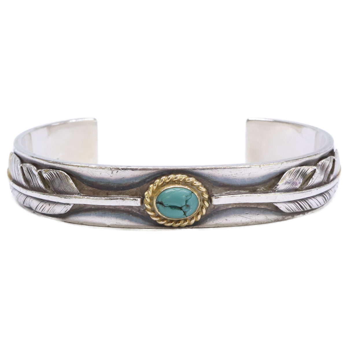 WASHIMITARO 鷲見太郎 M plain bangle 12mm 6x8 K18 cup turquoise 6x8 S feather K18 top 01 S feather K18 top 02 フェザー ターコイズ バングル