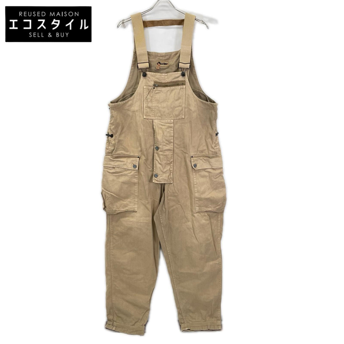 NIGEL CABOURN ナイジェルケーボン 8040-13-50500 LYBRO NAVAL DUNGAREE HERRINGBONE オーバーオール オーバーオール オールインワン