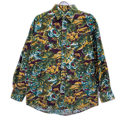 KENZO ケンゾー 虎/タイガー総柄プリントコーデュロイシャツ トップス