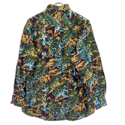 KENZO ケンゾー 虎/タイガー総柄プリントコーデュロイシャツ トップス
