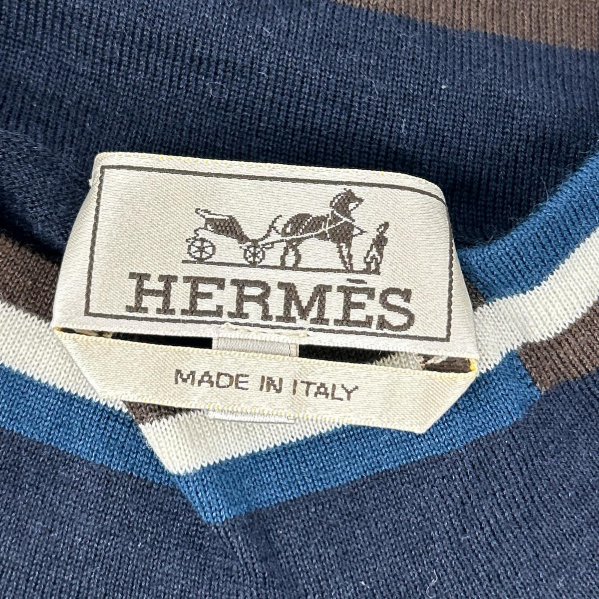 HERMES エルメス ネイビー カシミヤシルクラインネックニット トップス
