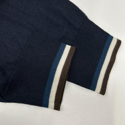 HERMES エルメス ネイビー カシミヤシルクラインネックニット トップス