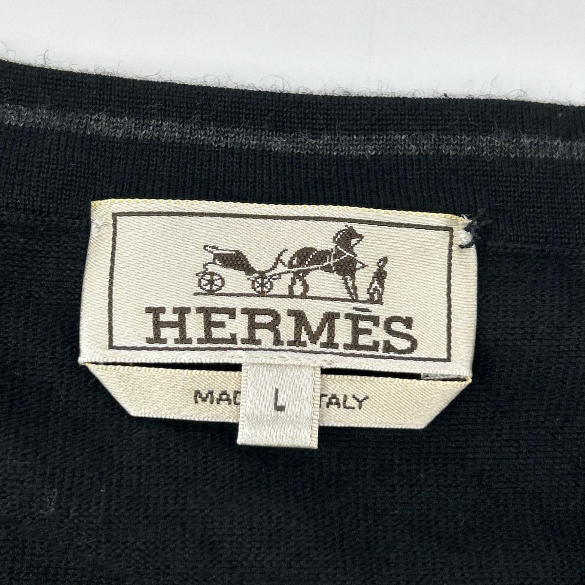 HERMES エルメス ブラック カシミヤシルクニット トップス