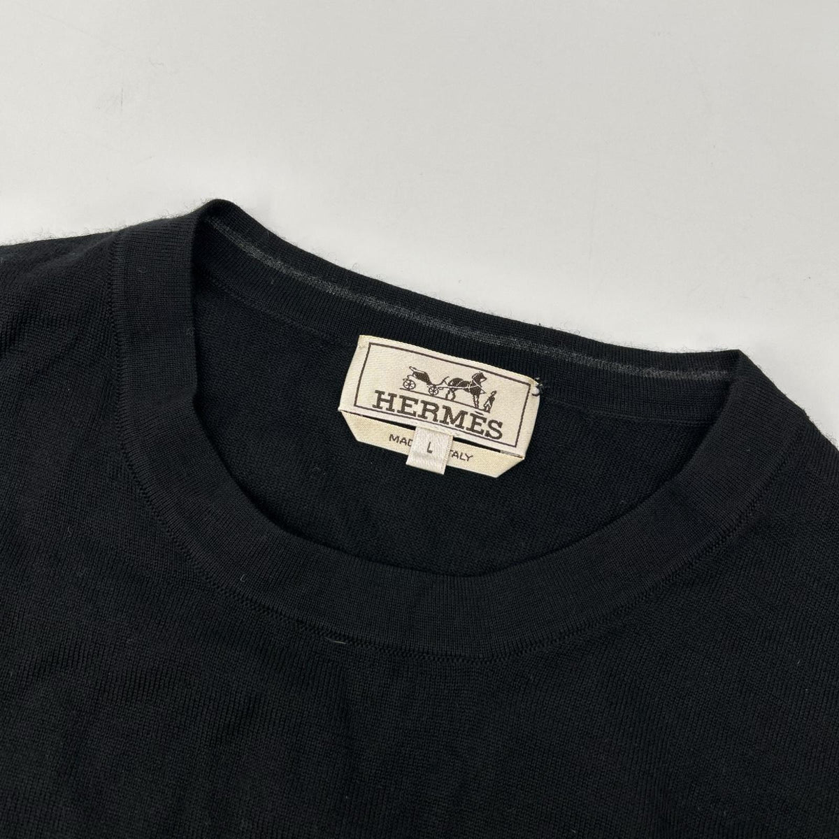 HERMES エルメス ブラック カシミヤシルクニット トップス