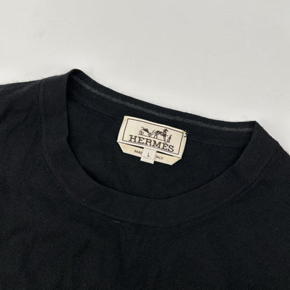 HERMES エルメス ブラック カシミヤシルクニット トップス