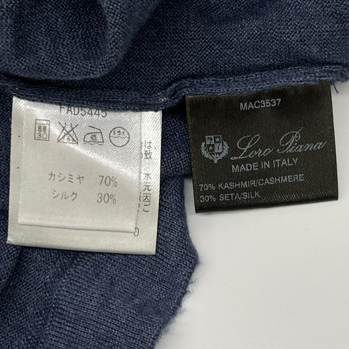 Loro Piana ロロピアーナ FAD5445/MAC3537 ネイビー カシミヤシルクニット トップス