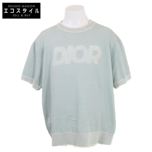 Dior HOMME ディオールオム 【美品/国内正規/23年製】393M653AT563 コットンｘポリエステル トラマートニット Tシャツ トップス