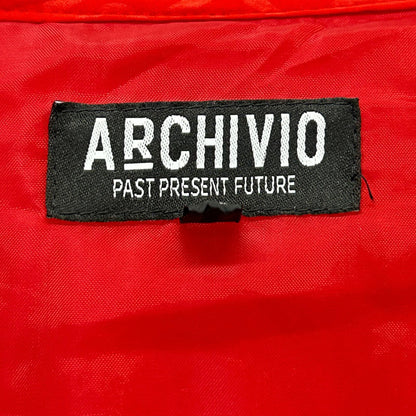 archivio アルチビオ レッド 総ロゴ 中綿 フード付き ベスト ベスト