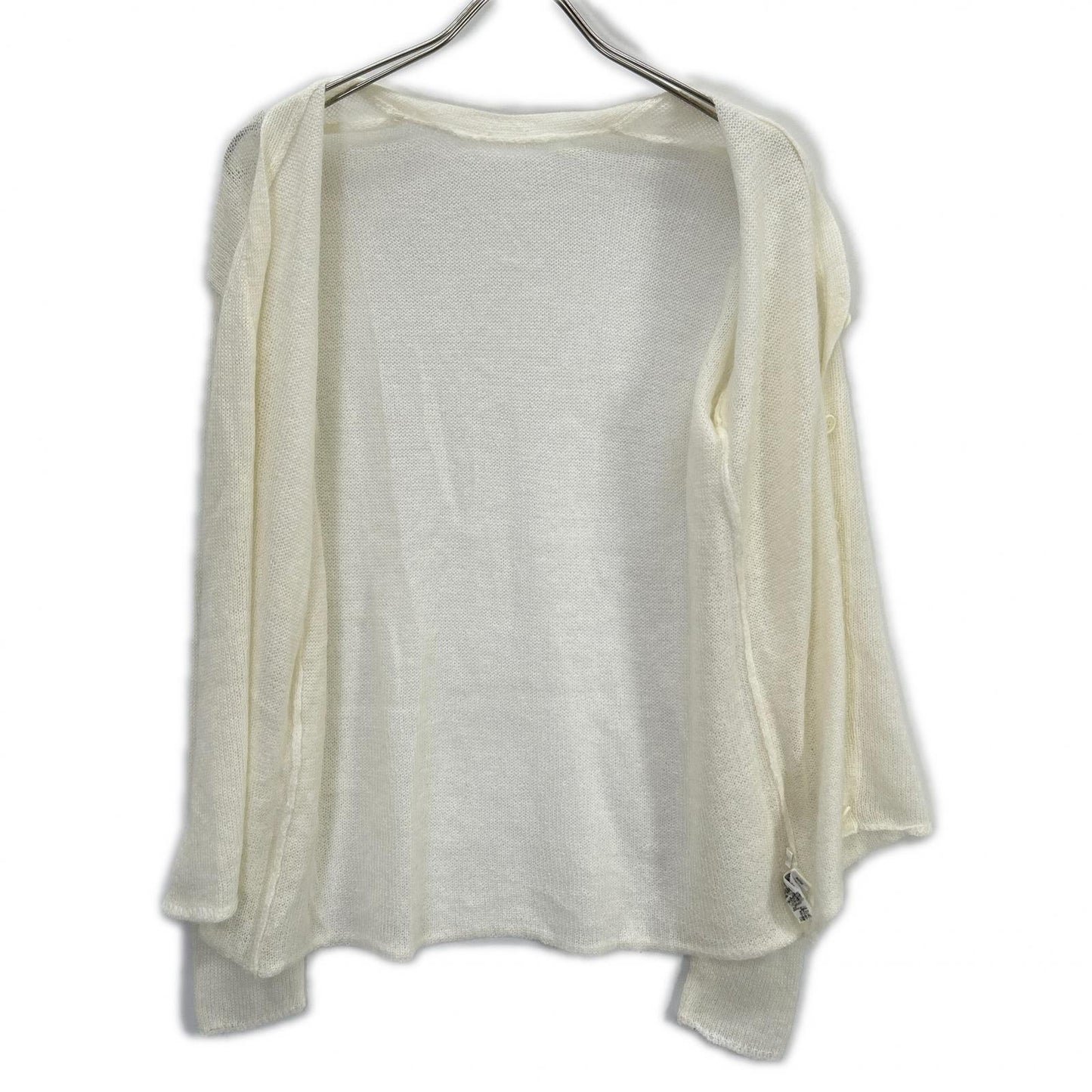 e BIOTOP yo biotop White Mohair Cardigan Top