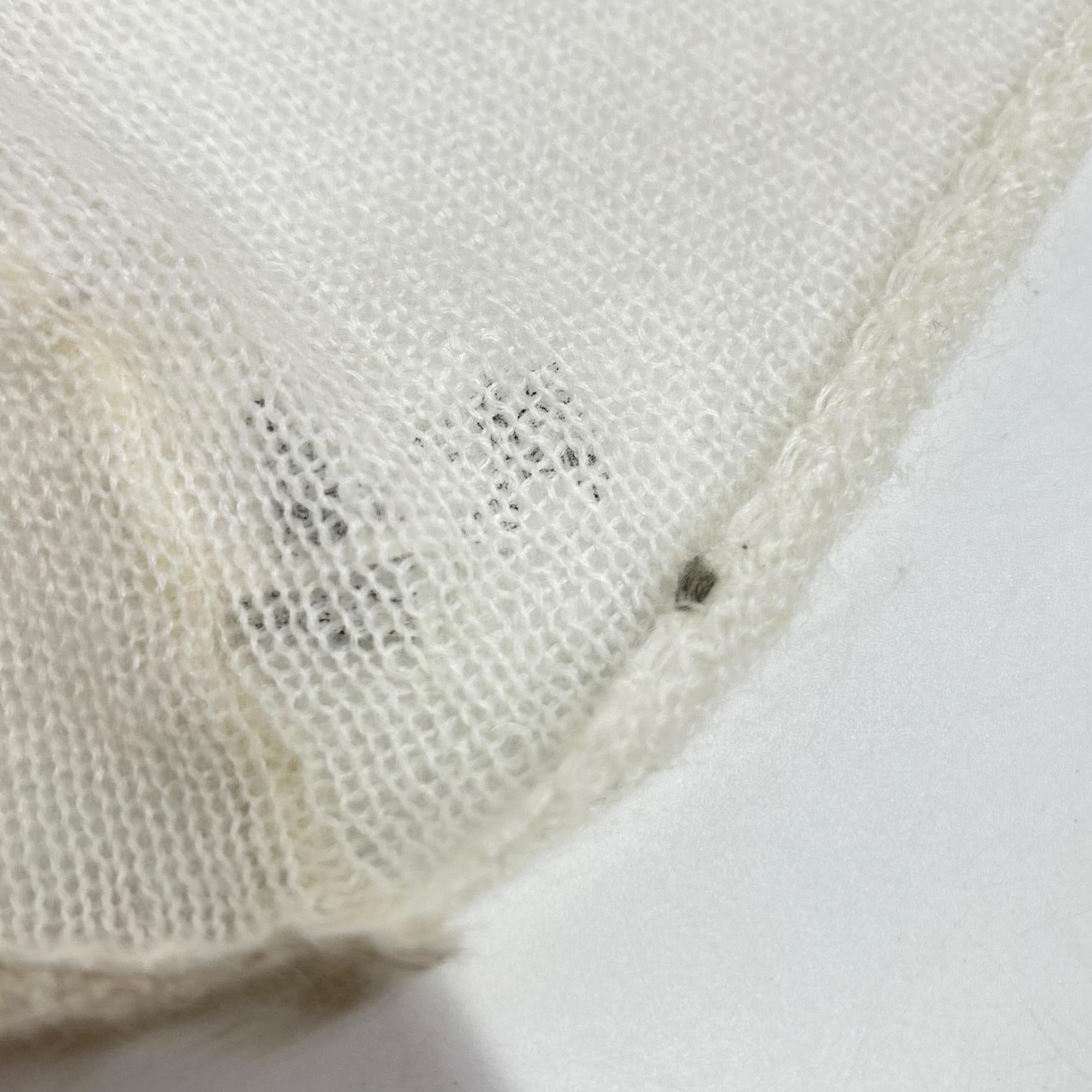 e BIOTOP yo biotop White Mohair Cardigan Top