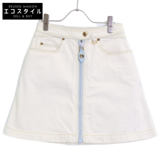LOUIS VUITTON 路易威登 RW232D FPSK43 白色 牛仔 半身裙