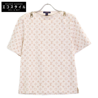 LOUIS VUITTON ルイヴィトン RW241WJ FQTS19 ベージュ モノグラムジップTシャツ トップス