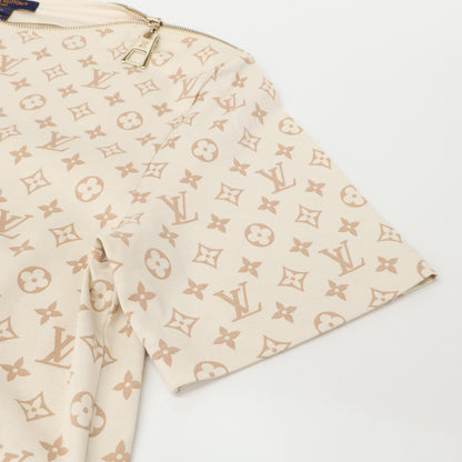 LOUIS VUITTON ルイヴィトン RW241WJ FQTS19 ベージュ モノグラムジップTシャツ トップス