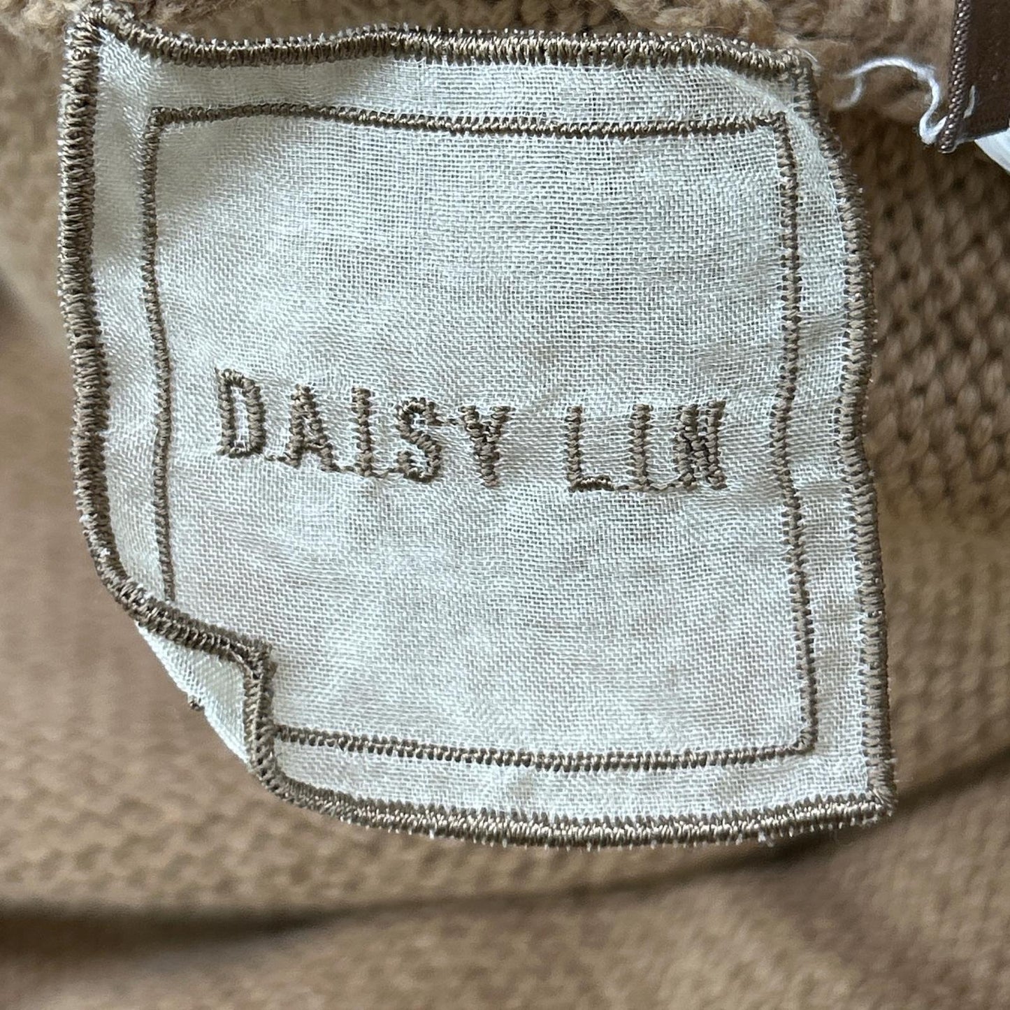 DAISY LIN デイジーリン ブラウン コットン タートルネック ロングスリーブニット トップス