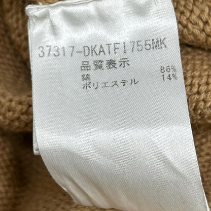 DAISY LIN デイジーリン ﾌﾞﾗｳﾝ ｺｯﾄﾝ ﾀｰﾄﾙﾈｯｸ ﾛﾝｸﾞｽﾘｰﾌﾞﾆｯﾄ トップス F