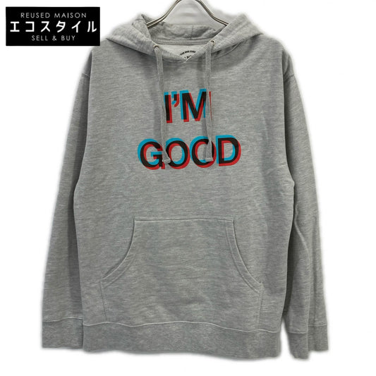 SS4500P Gray Print Long Sleeve Hoodie Top Men's