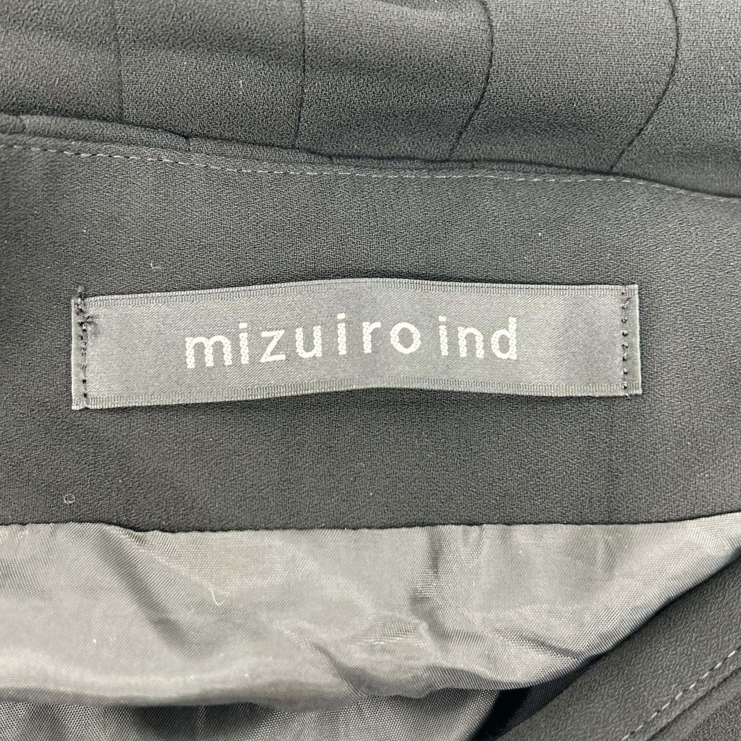 mizuiro ind ミズイロ インド ブラック シアー プリーツロングスカート スカート