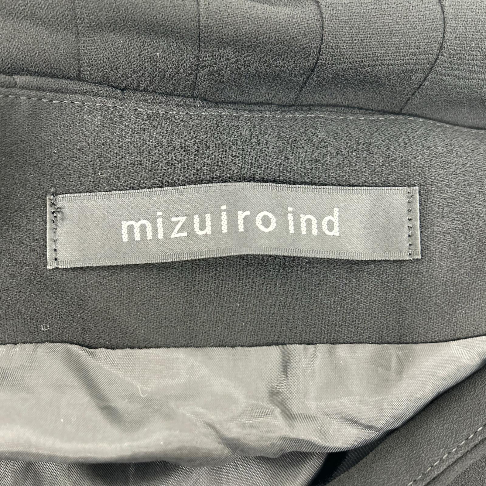 mizuiro ind ミズイロ インド ブラック シアー プリーツロングスカート スカート