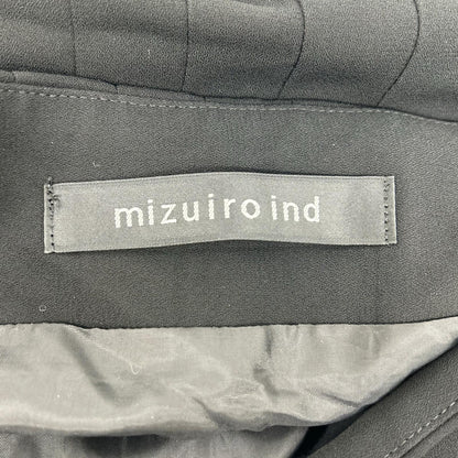 mizuiro ind ミズイロ インド ブラック シアー プリーツロングスカート スカート