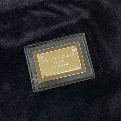 PHILIPP PLEIN Black Velour Swarovski Tracksuit Set-Up Suit Set-Up XS Ladies