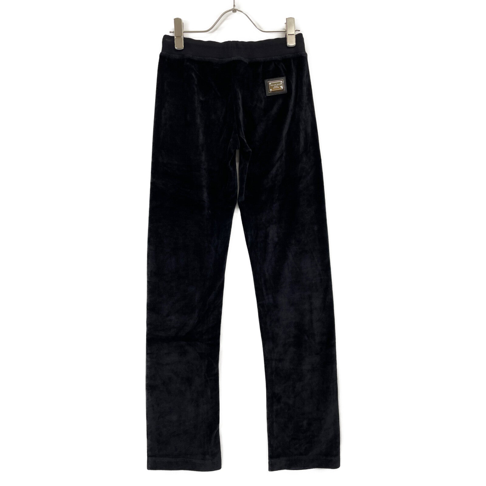 PHILIPP PLEIN Black Velour Swarovski Tracksuit Set-Up Suit Set-Up XS Ladies