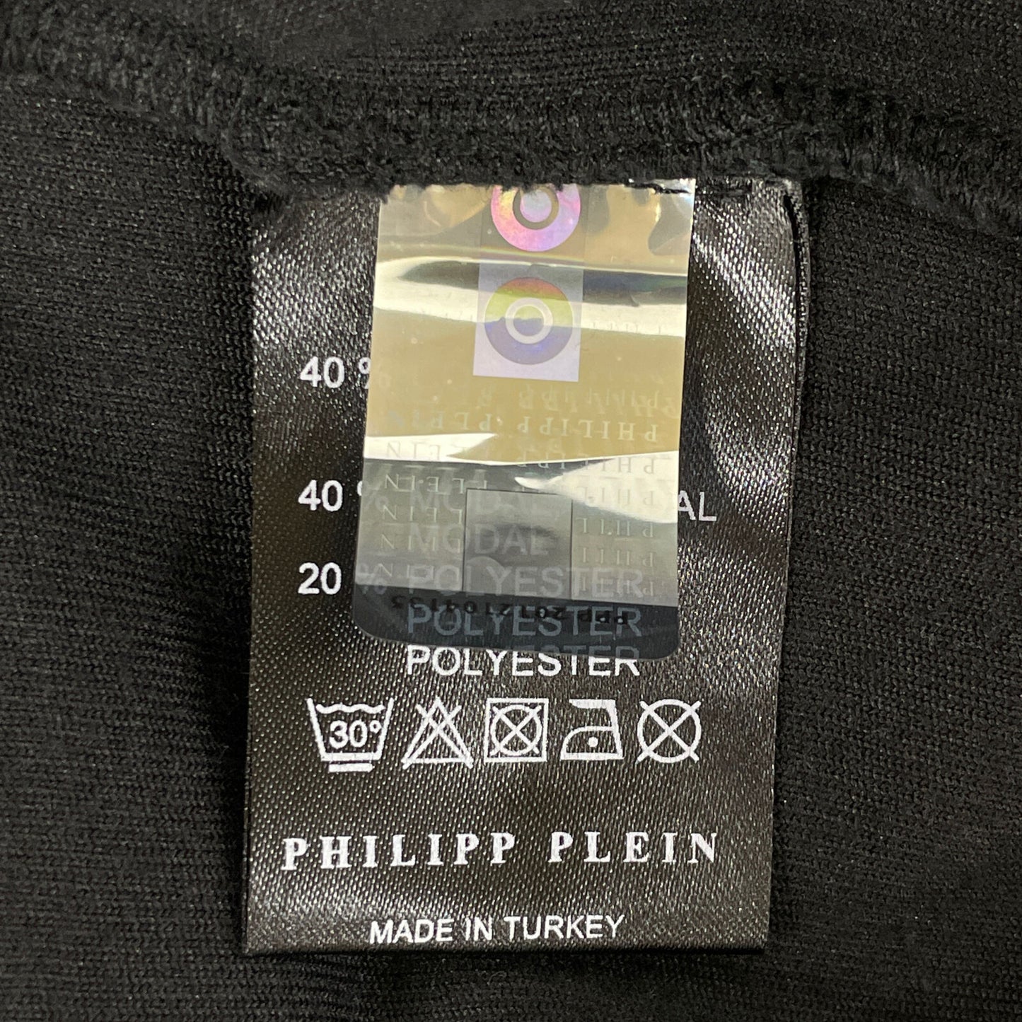 PHILIPP PLEIN Black Velour Swarovski Tracksuit Set-Up Suit Set-Up XS Ladies