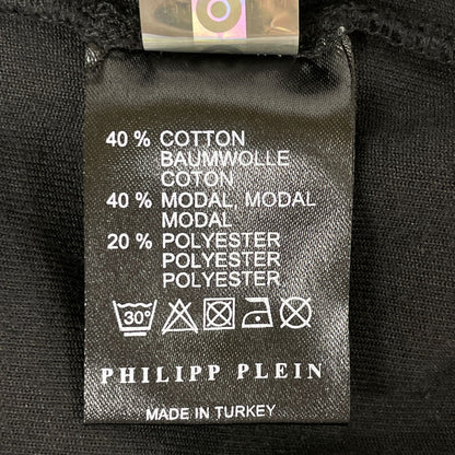 PHILIPP PLEIN Black Velour Swarovski Tracksuit Set-Up Suit Set-Up XS Ladies