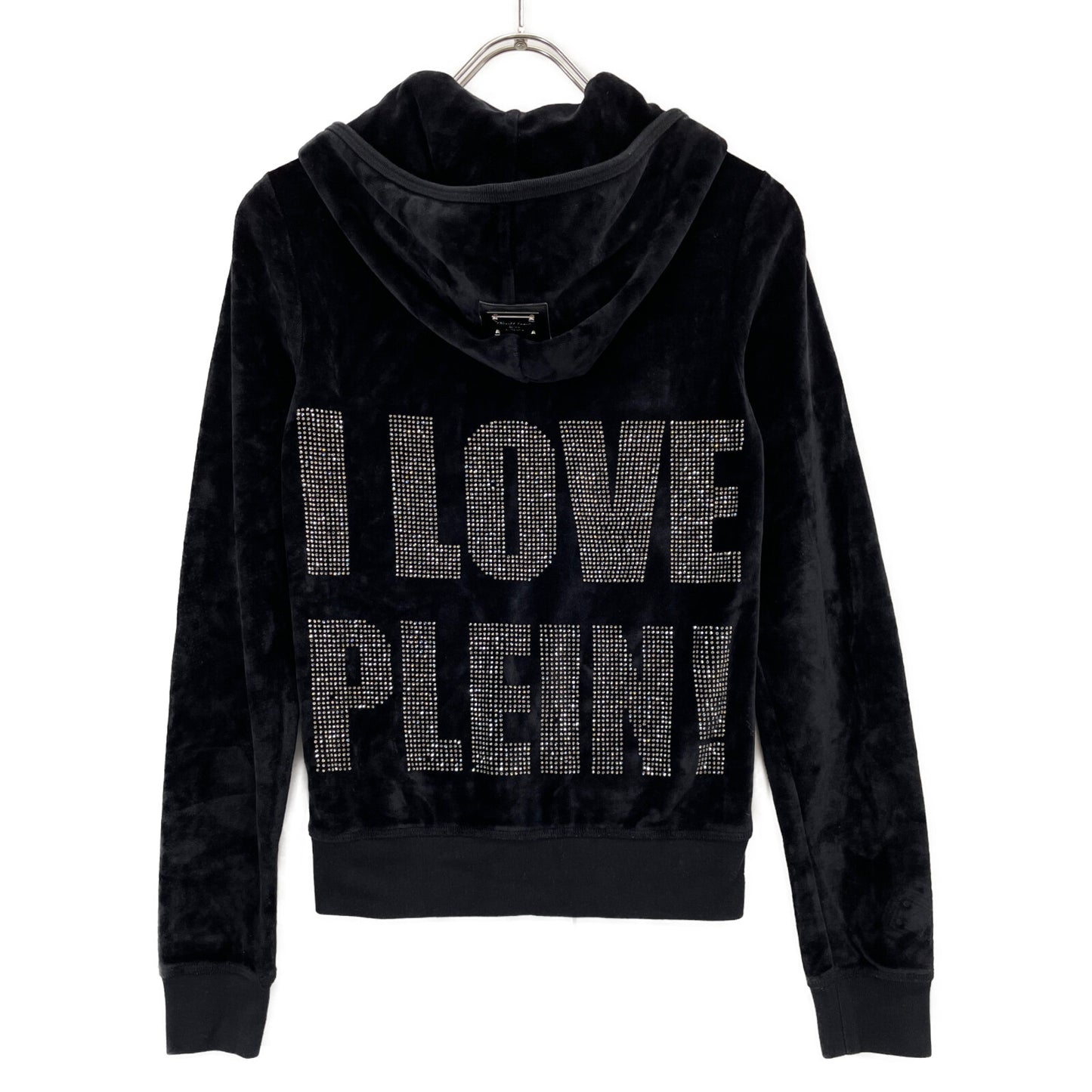 PHILIPP PLEIN 菲利普普兰 黑色 丝绒 水晶 运动服套装 XS 女士