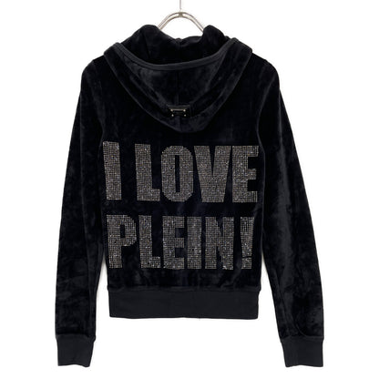 PHILIPP PLEIN 菲利普普兰 黑色 丝绒 水晶 运动服套装 XS 女士