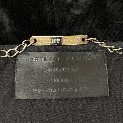 PHILIPP PLEIN 菲利普普兰 黑色 丝绒 水晶 运动服套装 XS 女士