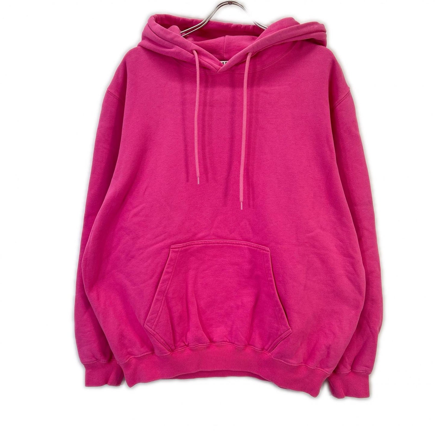 MSGM 2740MM76 Light Pink Long Sleeve Hooded Logo Parka Coat