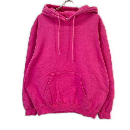 MSGM 2740MM76 Light Pink Long Sleeve Hooded Logo Parka Coat