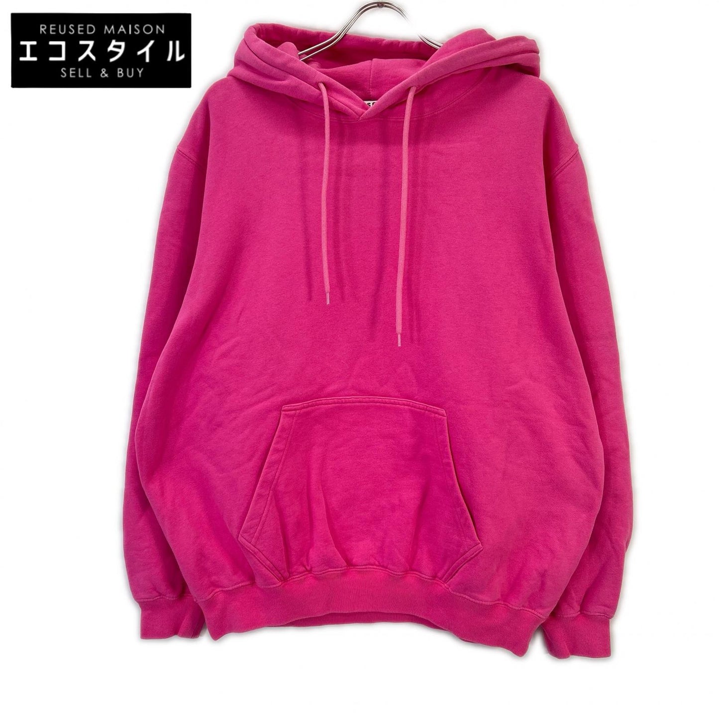 MSGM 2740MM76 Light Pink Long Sleeve Hooded Logo Parka Coat