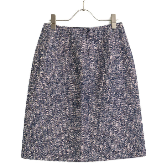 Rene 6834250 Tweed Slit Ribbon Midi Skirt 34 Women's