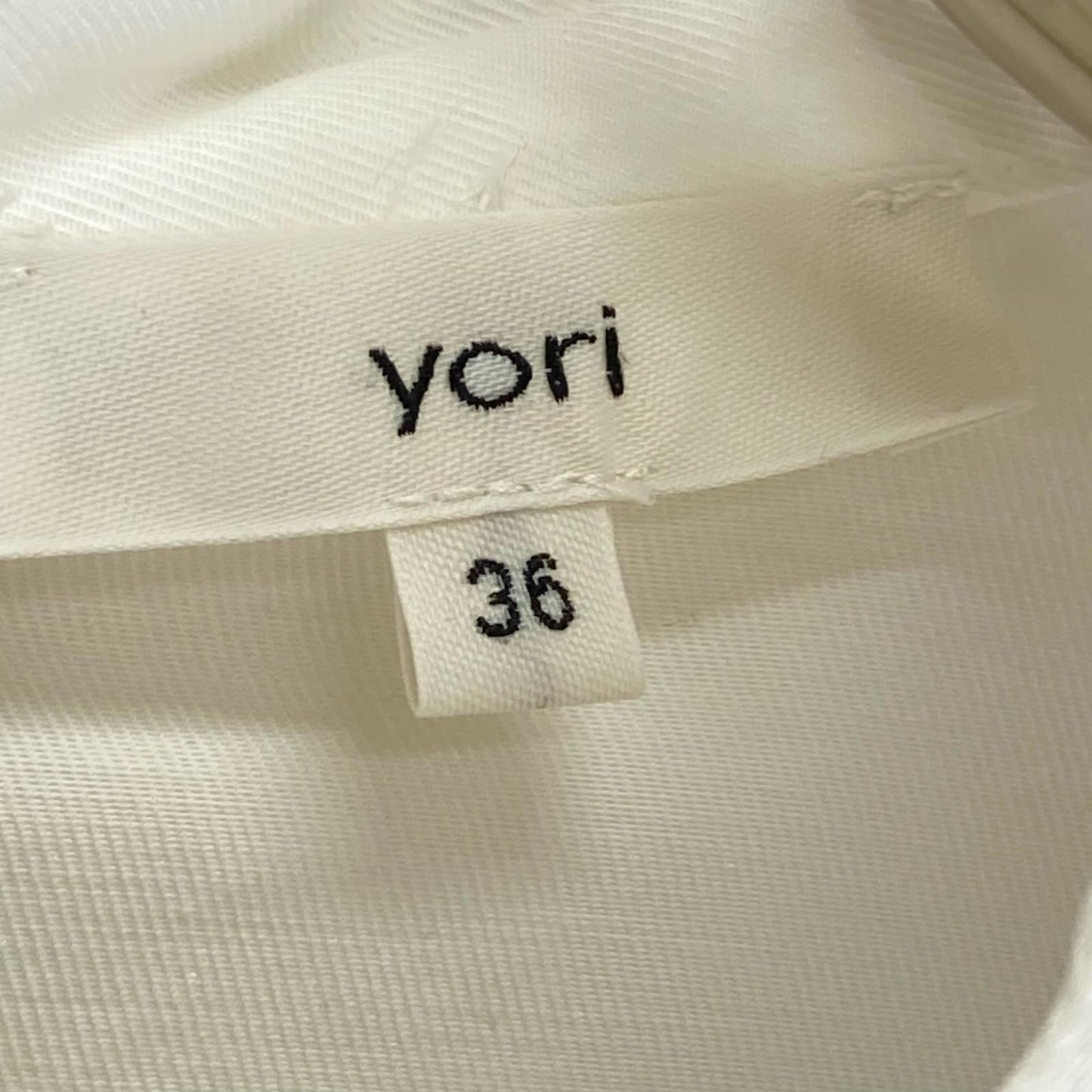 yori ヨリ YR1821-096AT ホワイト ボウタイ ブラウス トップス