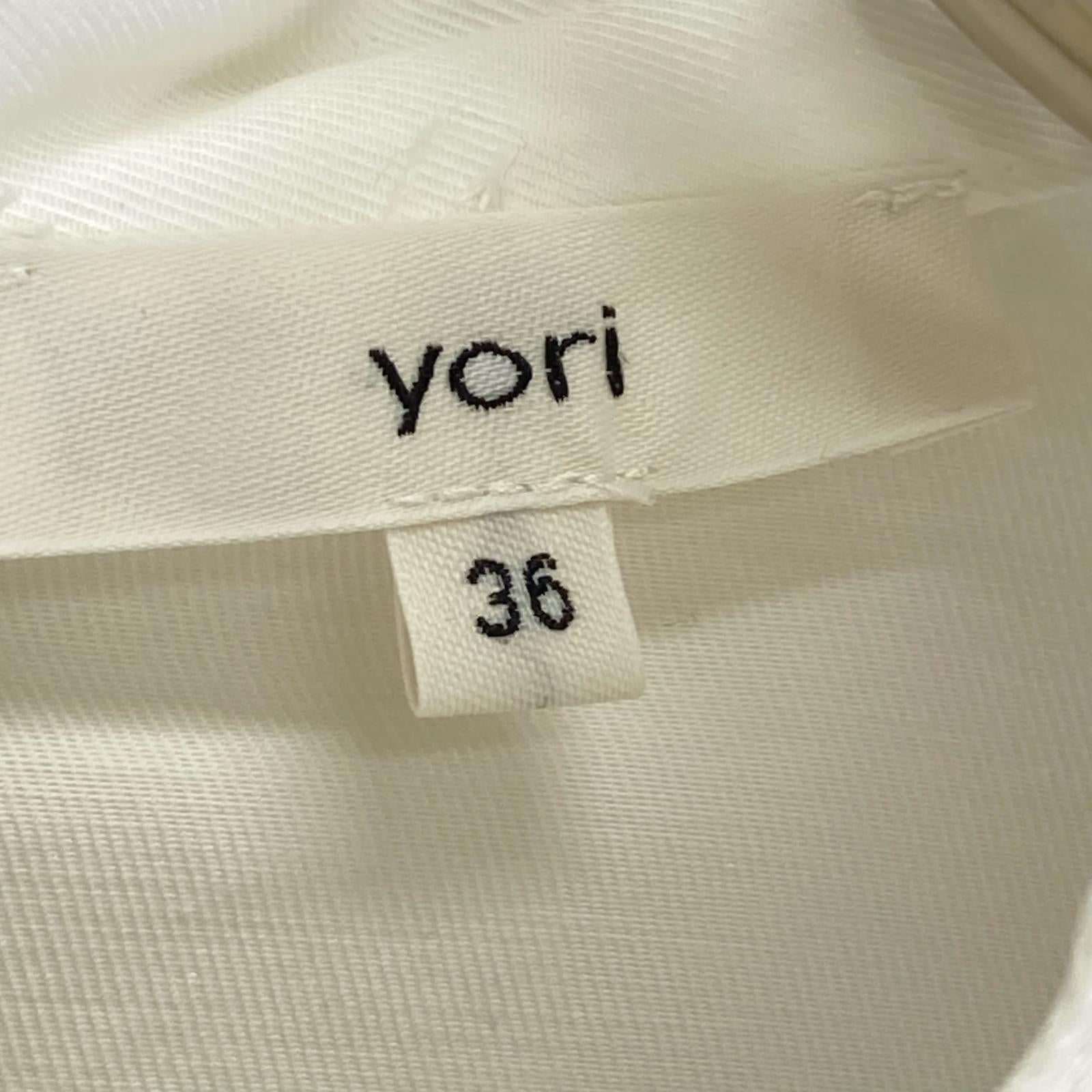 yori ヨリ YR1821-096AT ホワイト ボウタイ ブラウス トップス