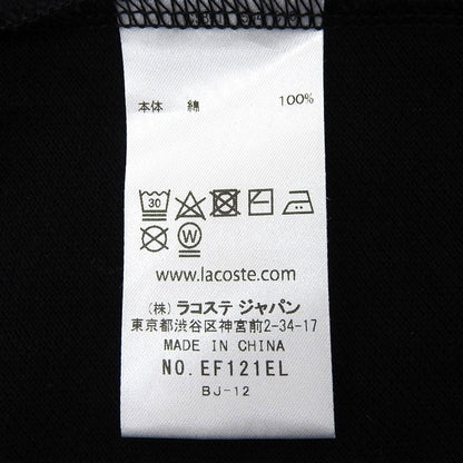 Lacoste ラコステ 美品 ロング ワンポイント ポロシャツワンピース レディース ブラック 38 EF121EL ワンピース