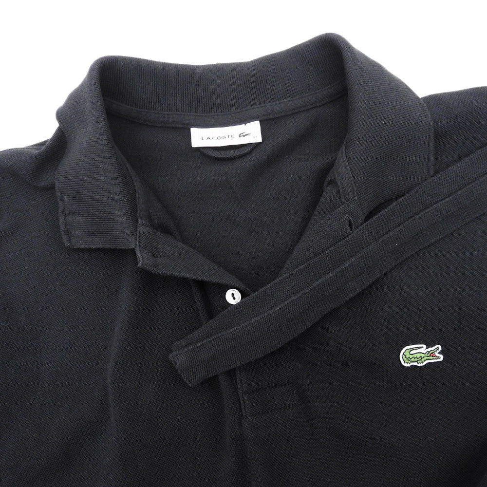 Lacoste ラコステ 美品 ロング ワンポイント ポロシャツワンピース レディース ブラック 38 EF121EL ワンピース