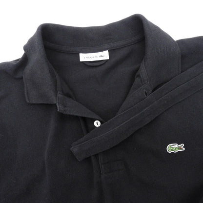 Lacoste ラコステ 美品 ロング ワンポイント ポロシャツワンピース レディース ブラック 38 EF121EL ワンピース