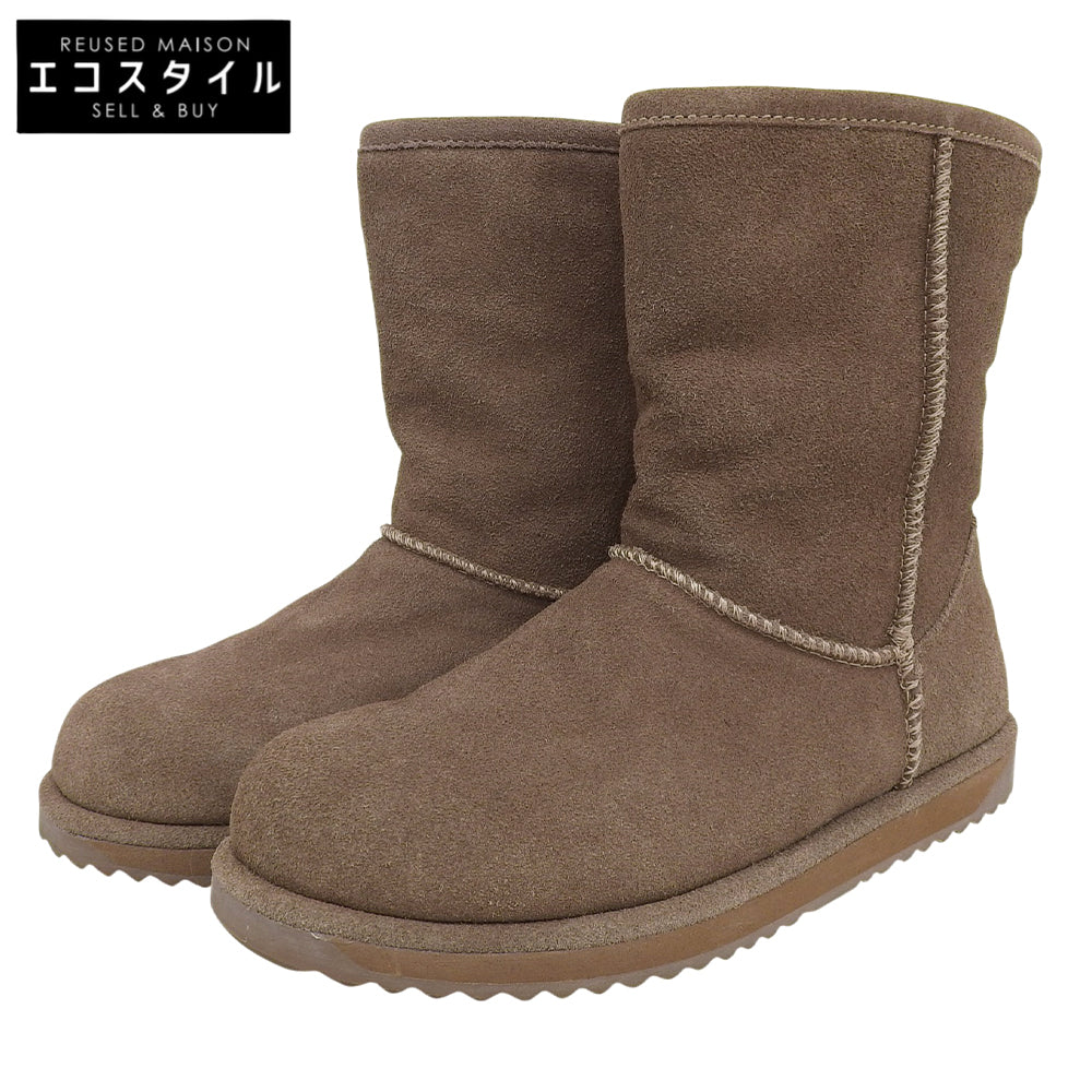 EMU Australia エミュオーストラリア 新品同様 ムートンブーツ シューズ レディース ブラウン 38 シューズ 38(EU)