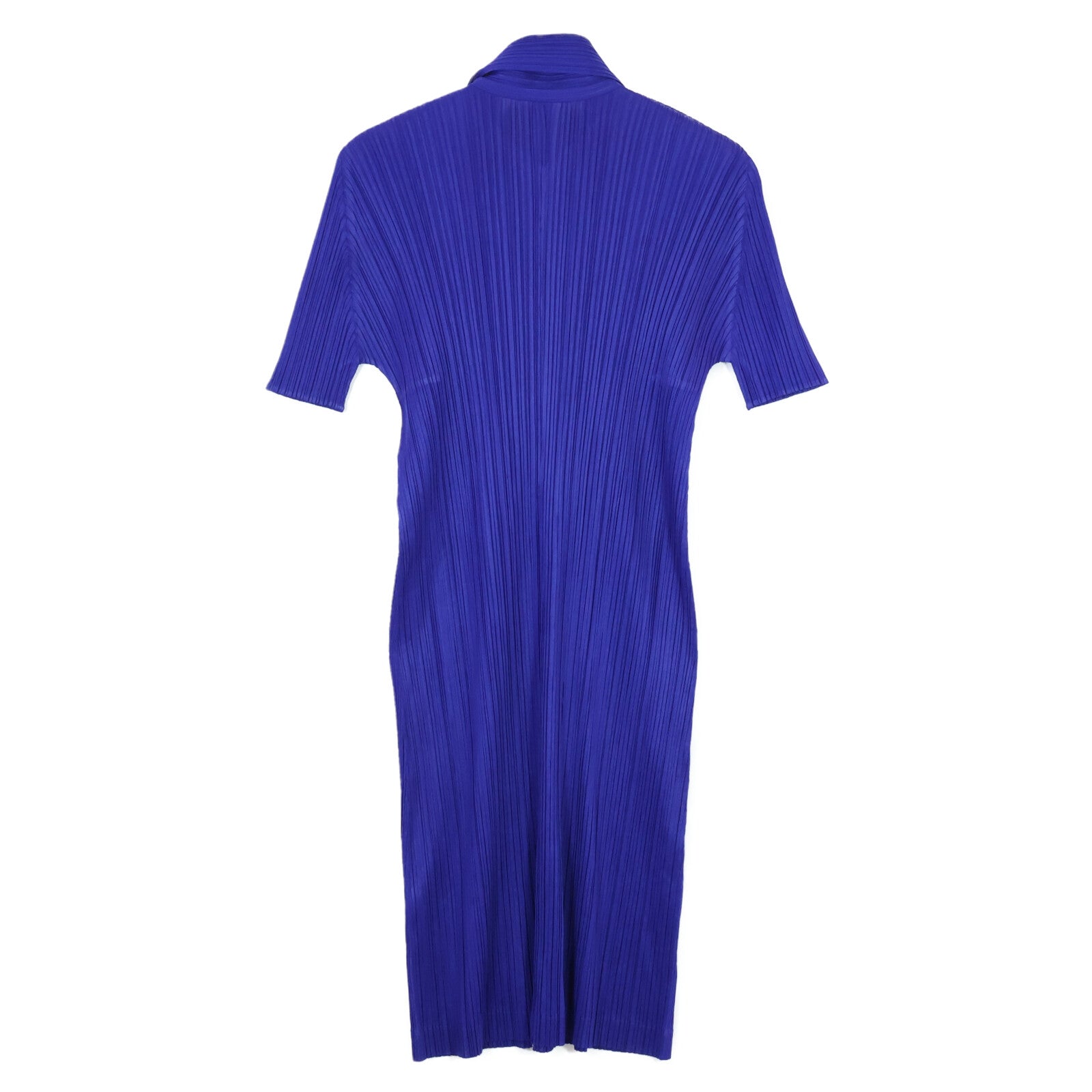 PLEATS PLEASE 三宅一生 PP81-JH186 18AW 蓝色 半拉链连衣裙 连衣裙