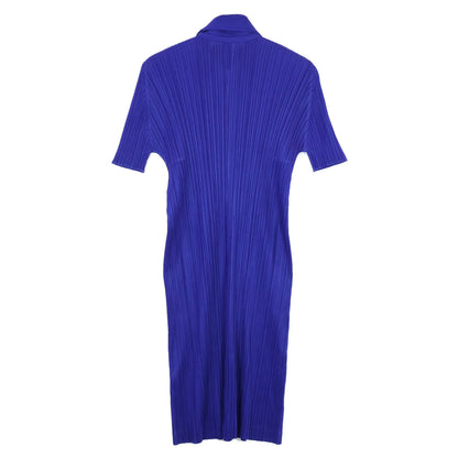 PLEATS PLEASE 三宅一生 PP81-JH186 18AW 蓝色 半拉链连衣裙 连衣裙