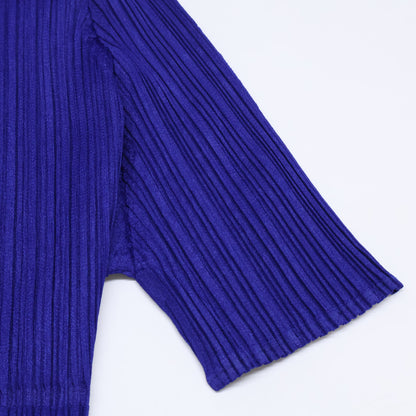 PLEATS PLEASE 三宅一生 PP81-JH186 18AW 蓝色 半拉链连衣裙 连衣裙