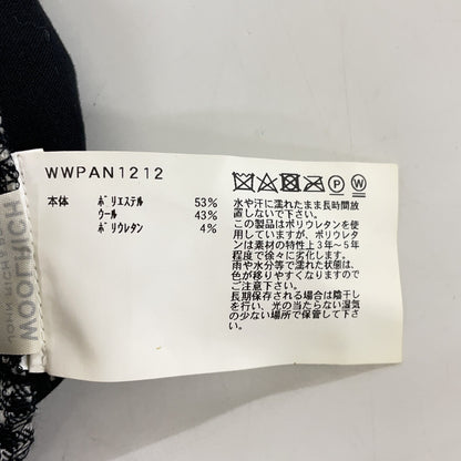 WOOLRICH ウールリッチ WWPAN1212 ﾌﾞﾗｯｸ ｷﾞﾝｶﾞﾑﾁｪｯｸ ﾊﾟﾝﾂ ボトムス XS